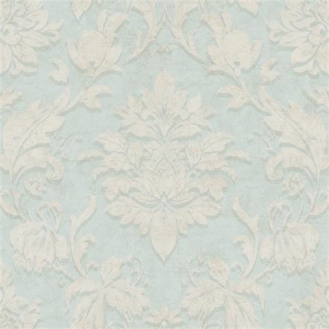 Sage Green Damask Wallpaper