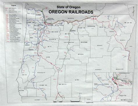 Oregon Railway Map