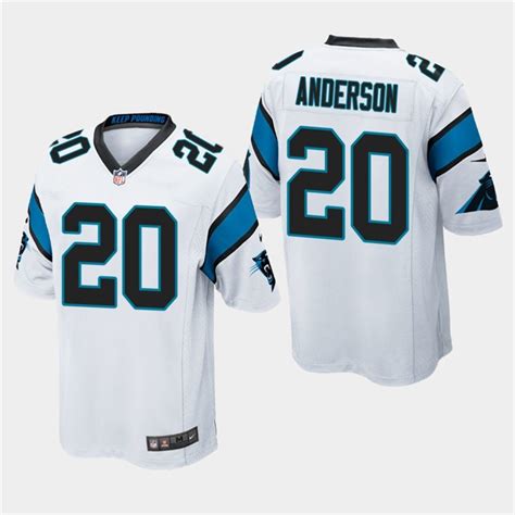 Carolina Panthers #20 C.J. Anderson White Stitched Game Jersey