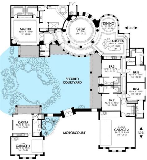 Plan W16313MD: Southwest, Mediterranean, Spanish House Plans & Home Designs by judy | Interior ...