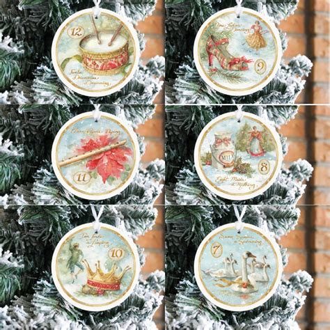 Full Set of All 12 Days of Christmas Ornaments - Etsy