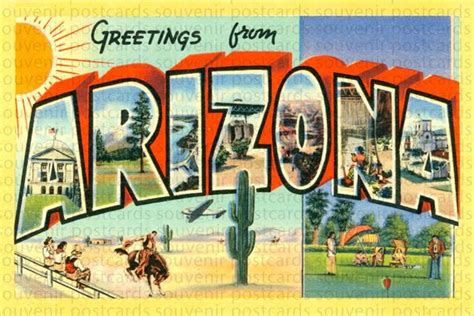 Arizona Arizona Postcard Arizona Souvenir Postcard Arizona - Etsy ...