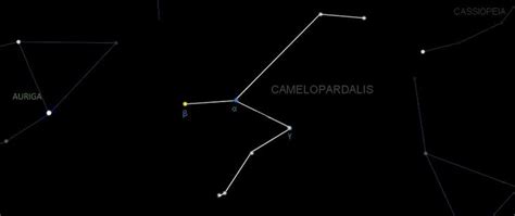 Constellation Camelopardalis, the Giraffe (Cam) Star Map ...