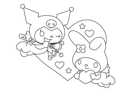 My Melody Kuromi Coloring Pages