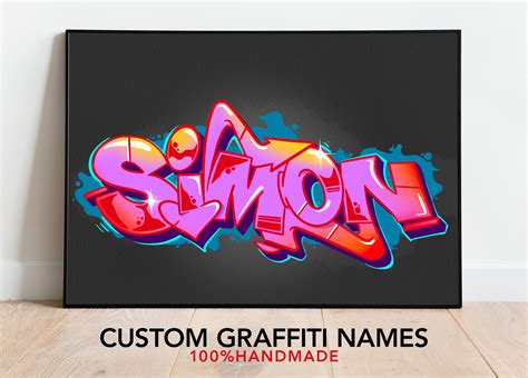 Custom Graffiti Name Print Art Gift Idea - Etsy