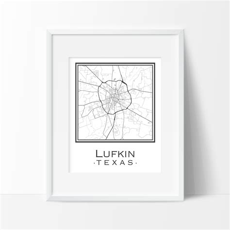 Lufkin Texas Map digital Download - Etsy