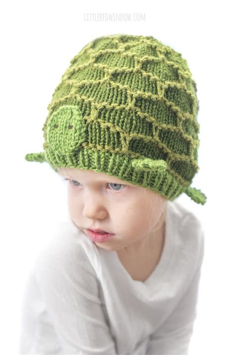 Trusty Turtle Hat Knitting Pattern - Little Red Window