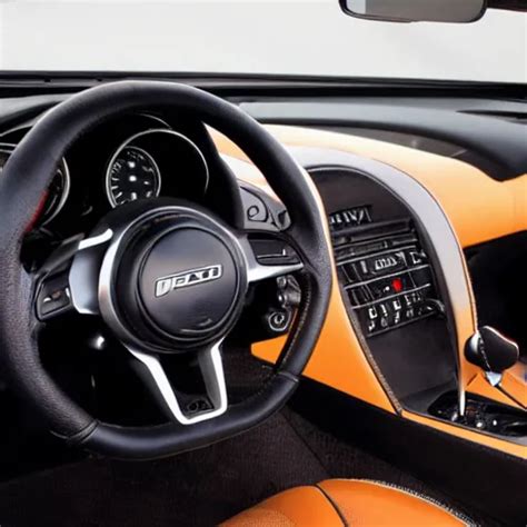 a sports car interior in leather | Stable Diffusion