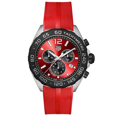 Tag Heuer Formula 1 Chronograph Red Dial Red Rubber Strap | New York ...