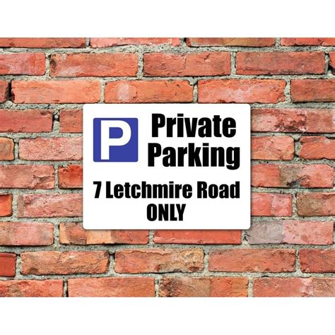 Custom Parking Sign | P Symbol Black Design | Personalised