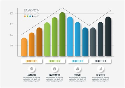 Premium Vector | Infographic business template with graph or chart design