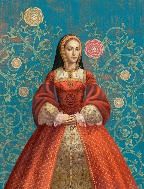 Katherine Of Aragon Portrait, an art print by Anna and Elena Balbusso Twins | Tudor fashion ...