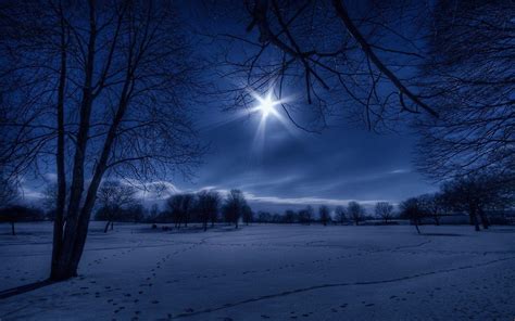 Snowy Night Wallpapers - Top Free Snowy Night Backgrounds - WallpaperAccess