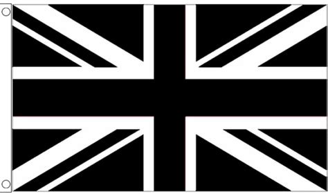 Black and white Union Jack flag