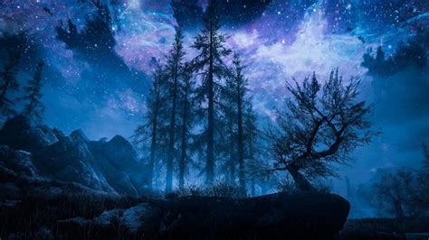 Skyrim Night Sky - Awesome Game Art — Steemit | Skyrim wallpaper ...