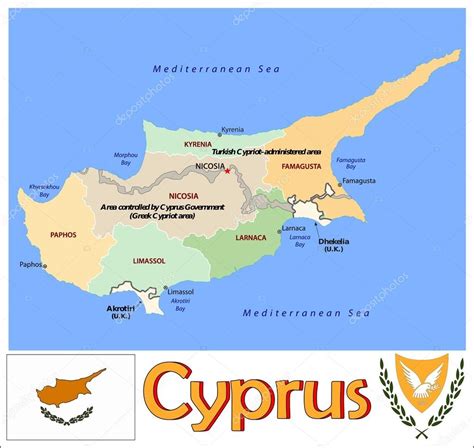 Cyprus Administrative divisions Stock Vector Image by ©JRTBurr #69763441