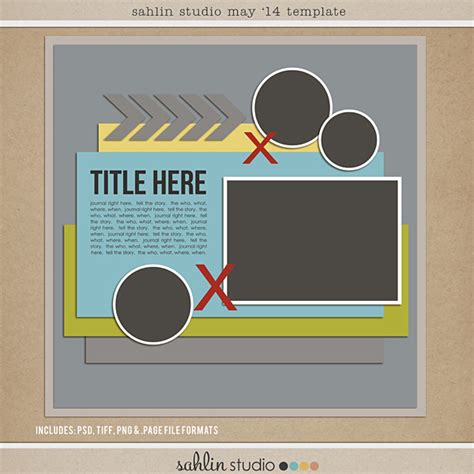 FREE Digital Scrapbooking Template – May 2014 | Sahlin Studio | Digital ...