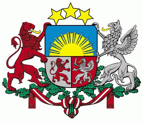 Latvia Heraldry | Coat of arms, Heraldry, Latvia flag