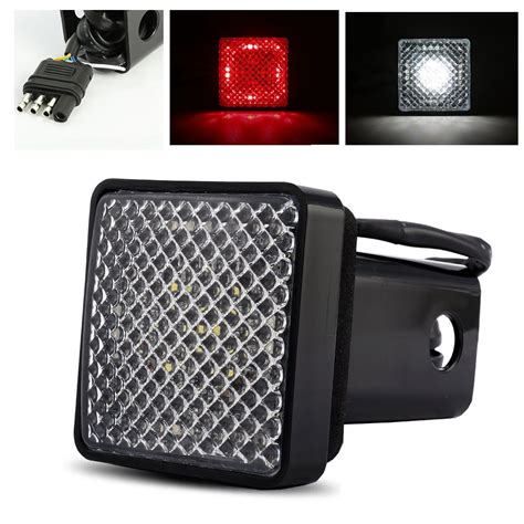 ModifyStreet Red/White LED Hitch Cover Light with Running / Brake ...