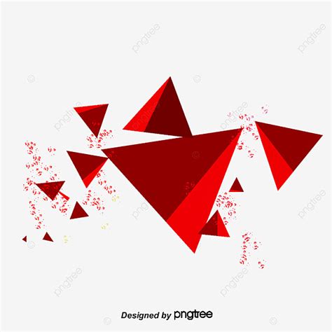 Red Geometric Hd Transparent, Red Geometric Patterns, Red, Geometry, Three Dimensional PNG Image ...