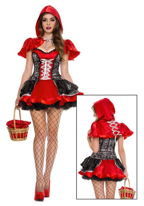 Sexy Cardinal Little Red Riding Hood Costume Adult Women Halloween Fancy Outfit Sexy Halloween ...