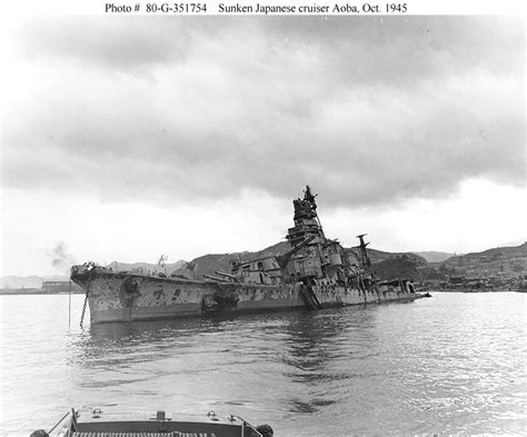 Japanese Navy Ships--Aoba -- Sunk at Kure, Japan, 1945