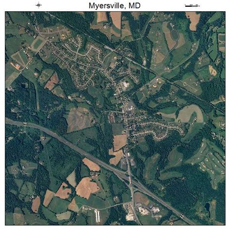 Aerial Photography Map of Myersville, MD Maryland