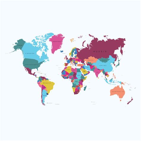 Printable Simple World Map