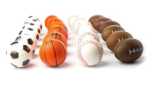 Set of 24 Sports 2.5" Stress Balls - Includes Soccer Ball, Basketball, Football, Baseball ...