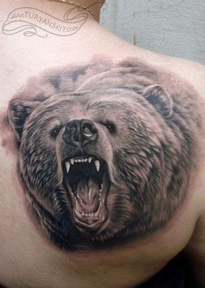 Grizzly Head Tattoo Idea