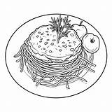 Spaghetti And Meatballs Coloring Page sketch template