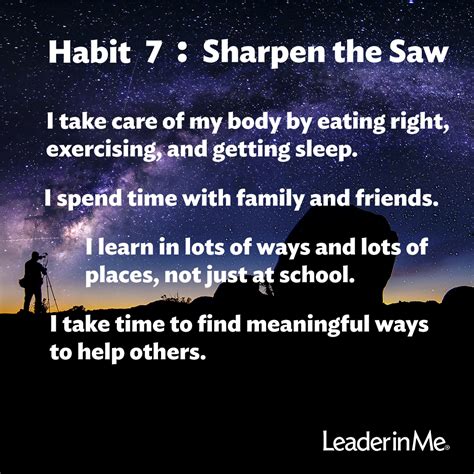 Habit 7 Sharpen The Saw