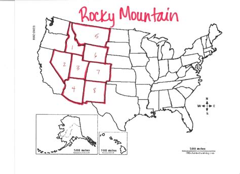 Rocky Mountain States Map Diagram | Quizlet