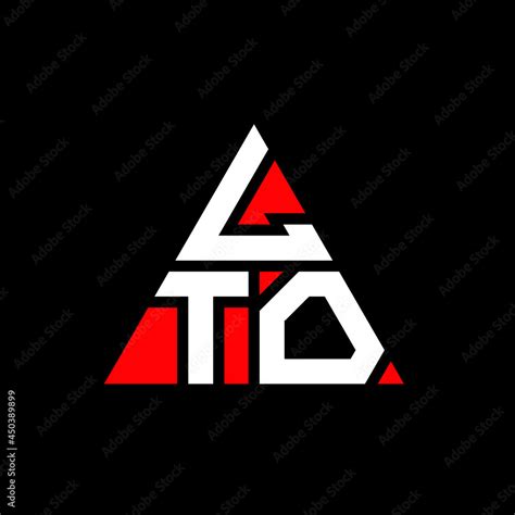 LTO triangle letter logo design with triangle shape. LTO triangle logo ...