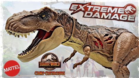 Mattel Jurassic World Dominion Tyrannosaurus Rex Movie-accraute T-Rex Dinosaur Extreme Damage ...