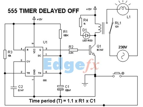 Off Delay Timer Relay Circuit Diagram