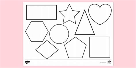 FREE! - Printable Shapes Colouring Page | Colouring Sheets