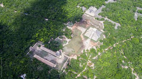 Beautiful Aerial View Of Chichen Itza | Stocksy United