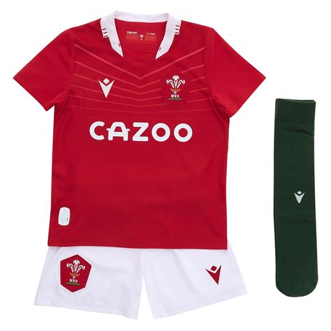 Buy Macron Unisex Kids Welsh Rugby 2021/22 Baby Home Replica Kit welsh rugby 2021/22 baby home ...