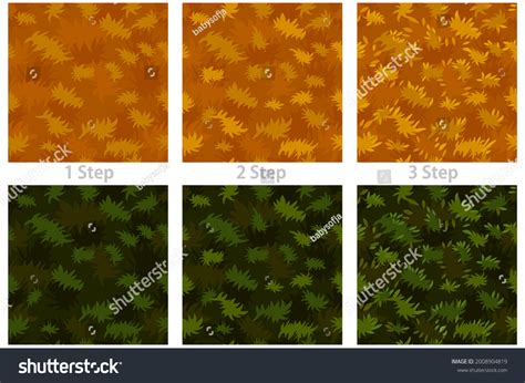 Seamless Texture Grass Drawing Step By Stock Illustration 2008904819 ...