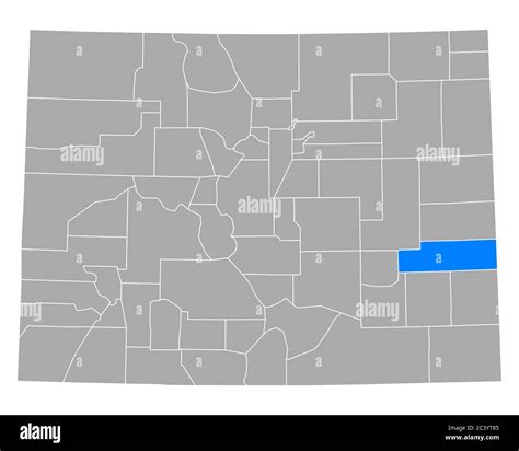 Map of Kiowa in Colorado Stock Photo - Alamy