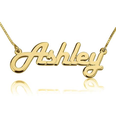 14K Gold Italic Name Necklace - Free Shipping!