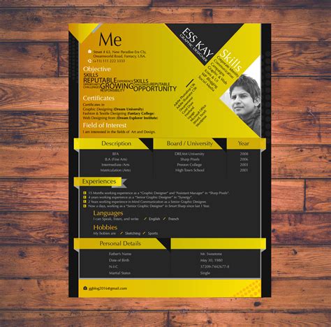 Modern Free Resume Template Design For Graphic DesignersGraphic Google ...