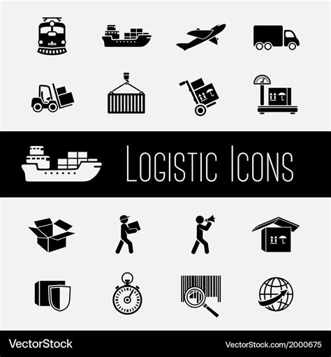 Supply chain icons set Royalty Free Vector Image