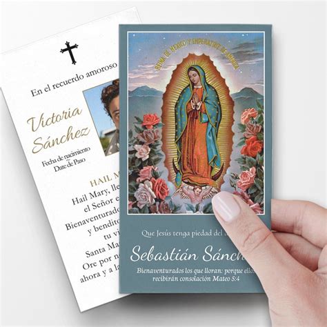 Prayer Cards, Spanish Prayer Cards, Catholic Prayer Cards, Personalized ...