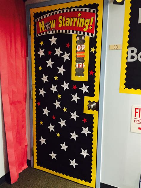 Hollywood theme classroom door- now starring!! | Hollywood theme classroom door, Door ...