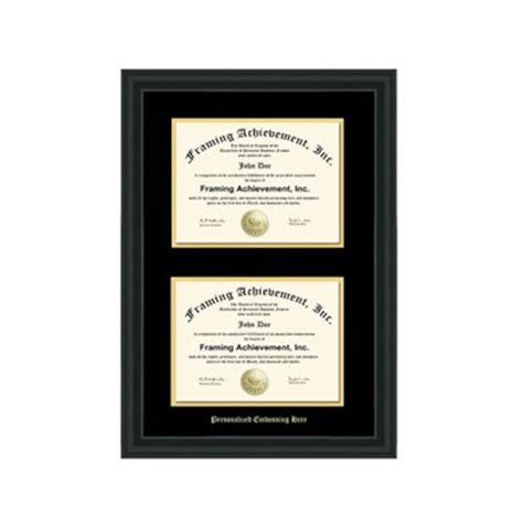 Double University Diploma Frame Double Certificate College Frames Embossed Two Document Satin ...