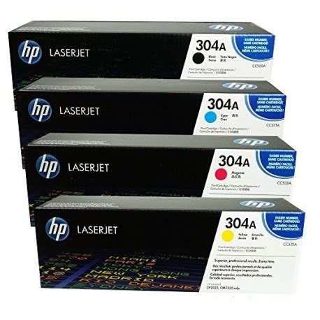 Pack de 4 toners HP pour laserjet CP2020/CP2025/CM2320MPF (304A)