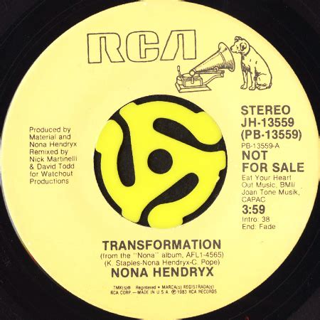 NONA HENDRYX / TRANSFORMATION (45's) (PROMO) - Breakwell Records