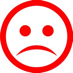 SMILEY ICON RED SAD - ClipArt Best